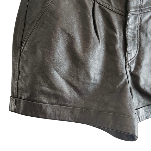 ba&sh Leandro Lamb Leather Shorts - Picture 7 of 13